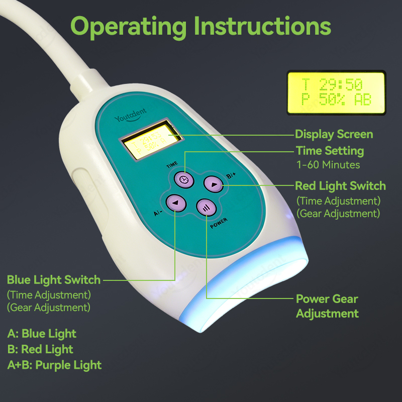 50W Dental Touch Screen 3 Colo - Teeth Whitening Accelerator avaliação e preço