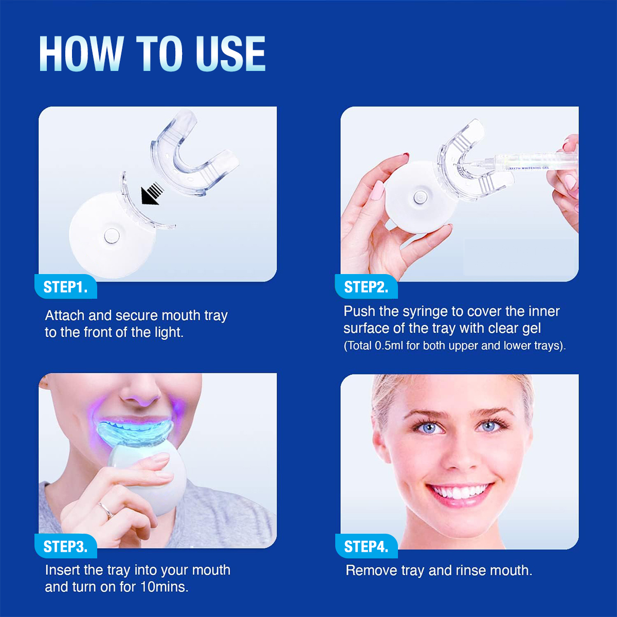 Teeth Whitening Kit - 5X LED L - Teeth Whitening With Hydrogen Peroxide avaliação e preço