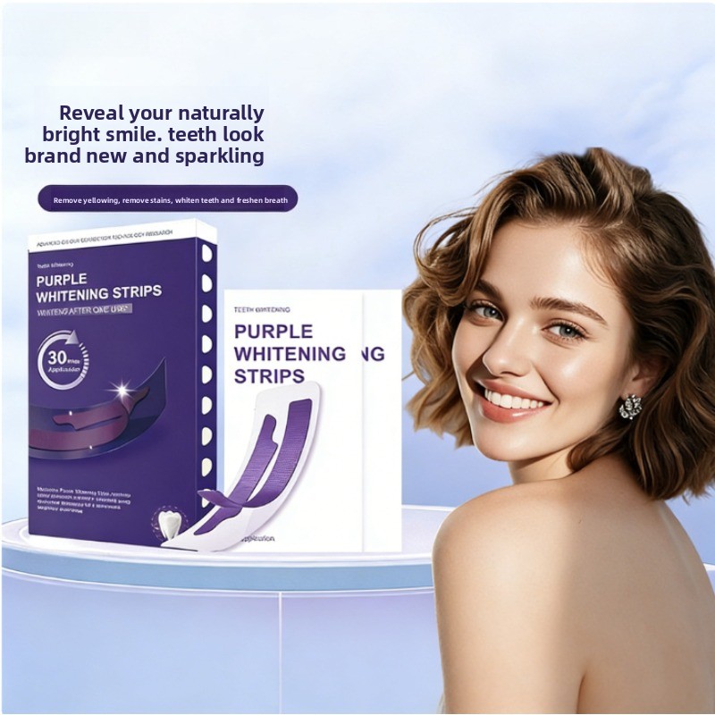 V34 Purple Glowing Dry Tooth S - Teeth Whitening Strips avaliação e preço
