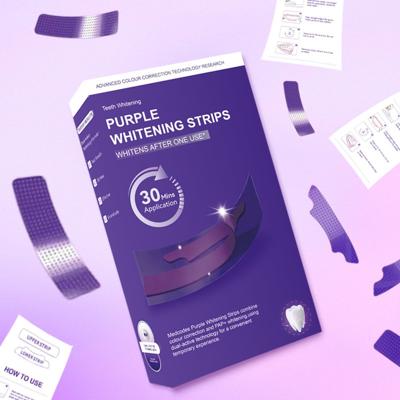 V34 Purple Glowing Dry Tooth S - Teeth Whitening Strips avaliação e preço