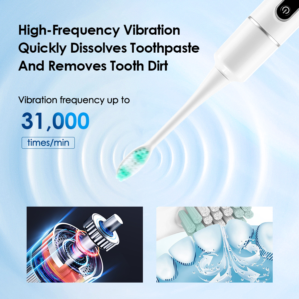 Electric Toothbrush Sonic Vibr - Electric Toothbrush Sonic avaliação e preço