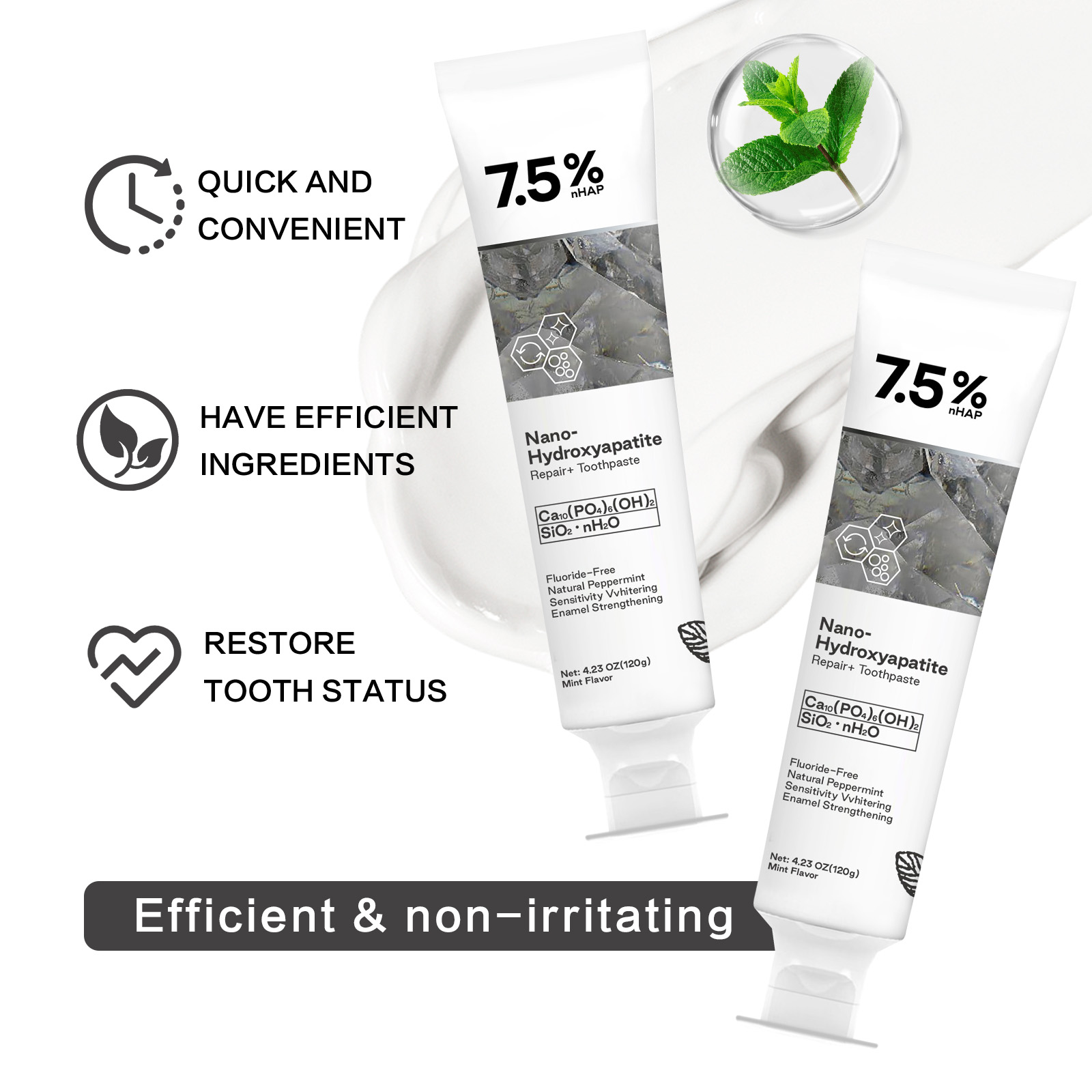Nano Hydroxyapatite Toothpaste - Teeth Whitening With Hydrogen Peroxide avaliação e preço