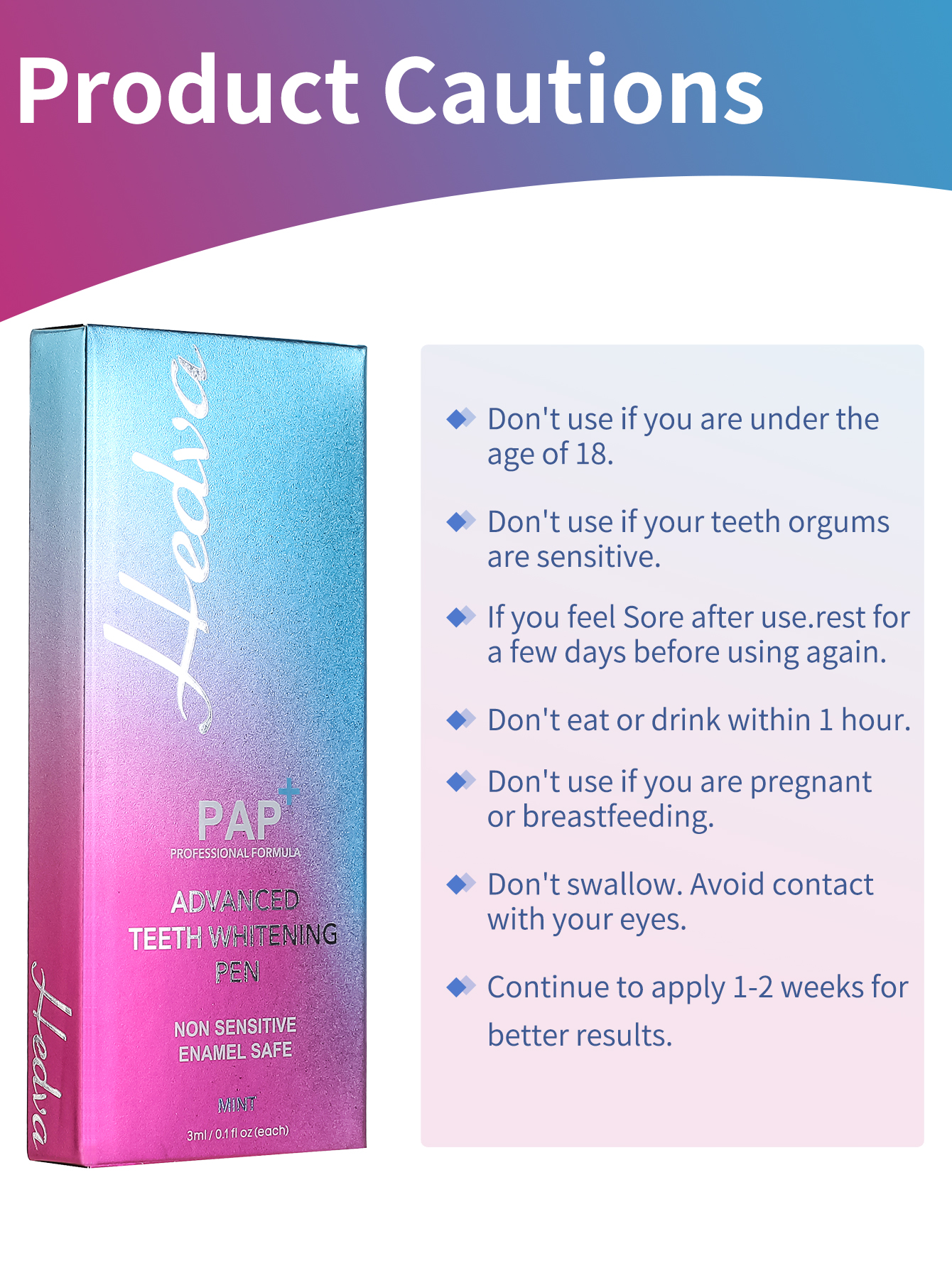 Hedva PAP+ Teeth Whitening Pen - Teeth Whitening Gel Pen avaliação e preço