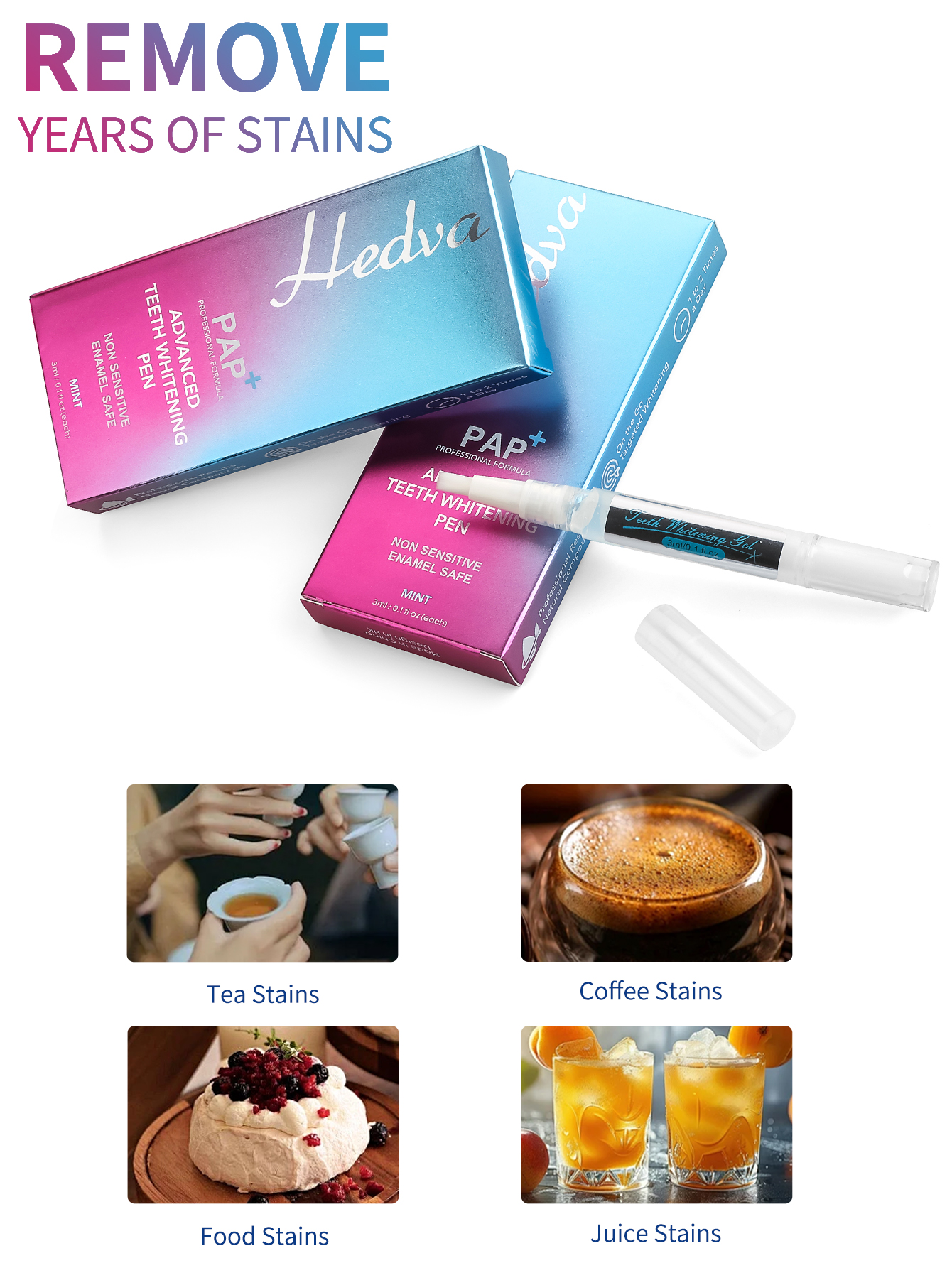 Hedva PAP+ Teeth Whitening Pen - Teeth Whitening Gel Pen avaliação e preço