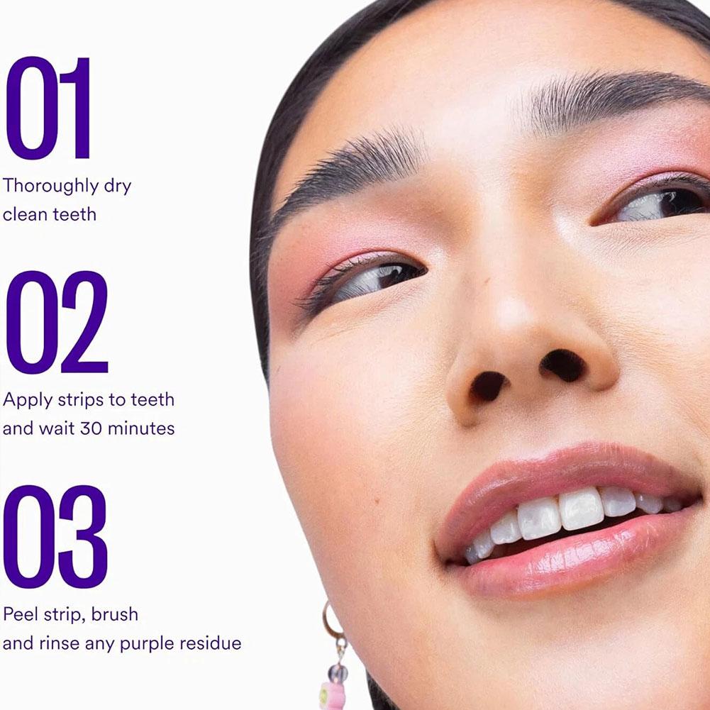 Purple Whitening Tooth Strips  - Teeth Whitening Routine avaliação e preço