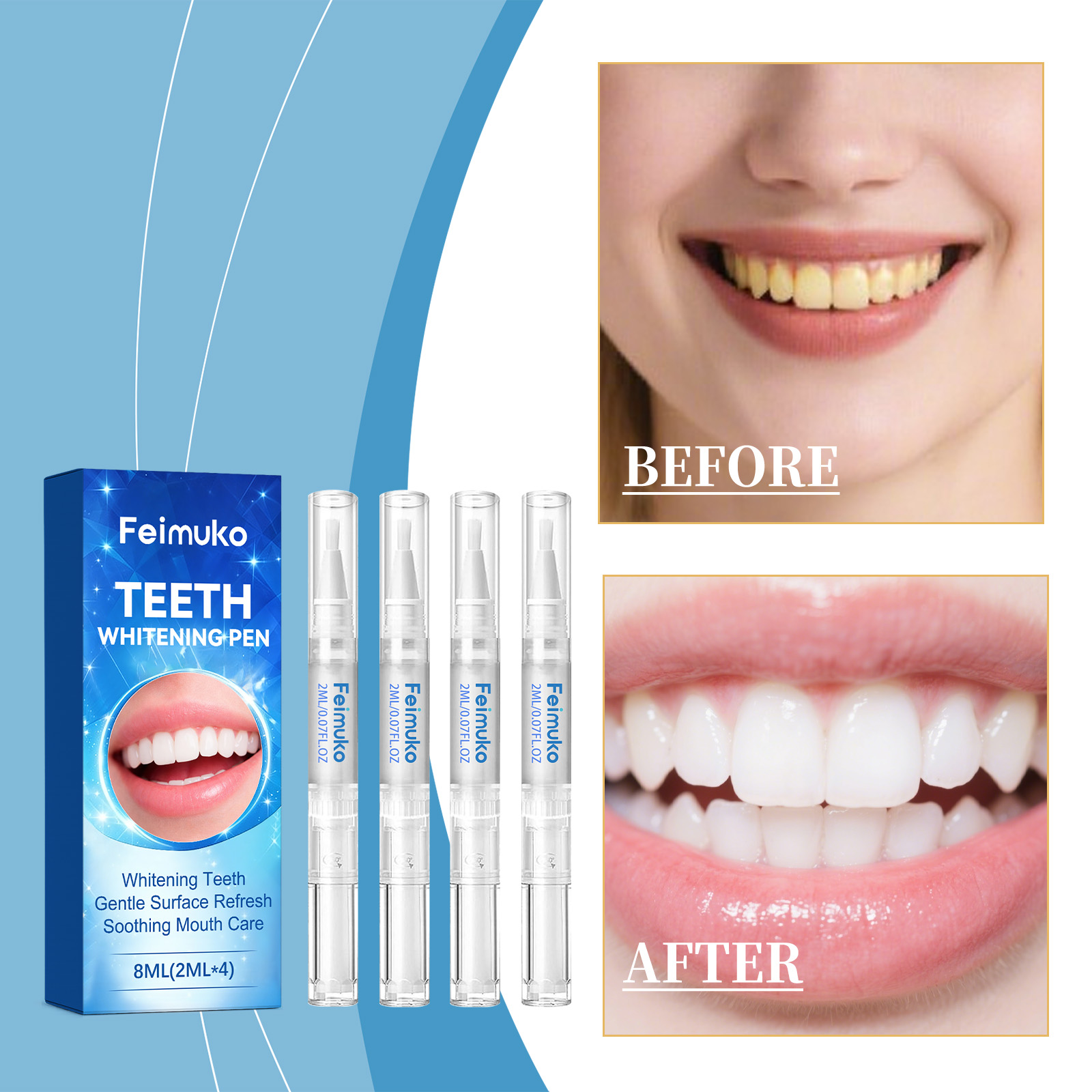 Feimuko 8ml Teeth Gel Pen Gent - Teeth Whitening With Hydrogen Peroxide avaliação e preço