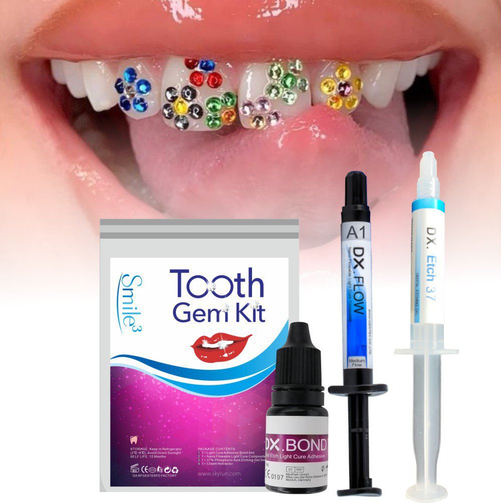 HOT Tooth Gem Kit Teeth Decora - Teeth Whitening With Hydrogen Peroxide avaliação e preço