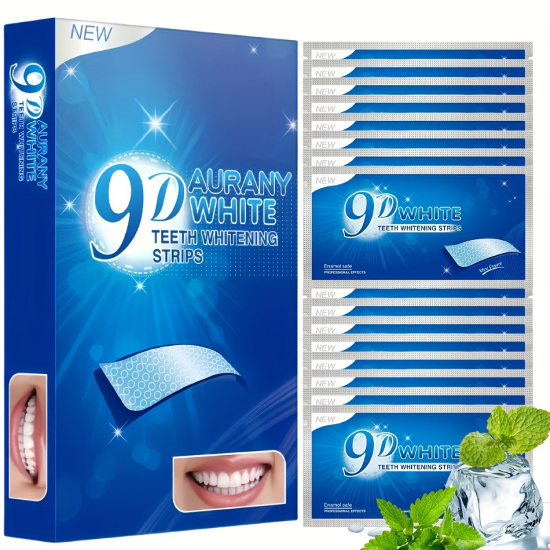 21 Pairs of 9D Aurany White Te - Teeth Whitening With Hydrogen Peroxide avaliação e preço