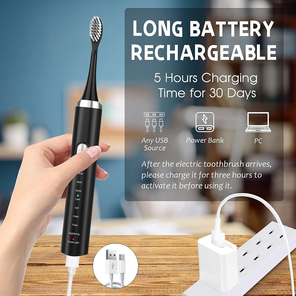 Electric Toothbrush Set, Recha - Electric Toothbrush Sonic avaliação e preço