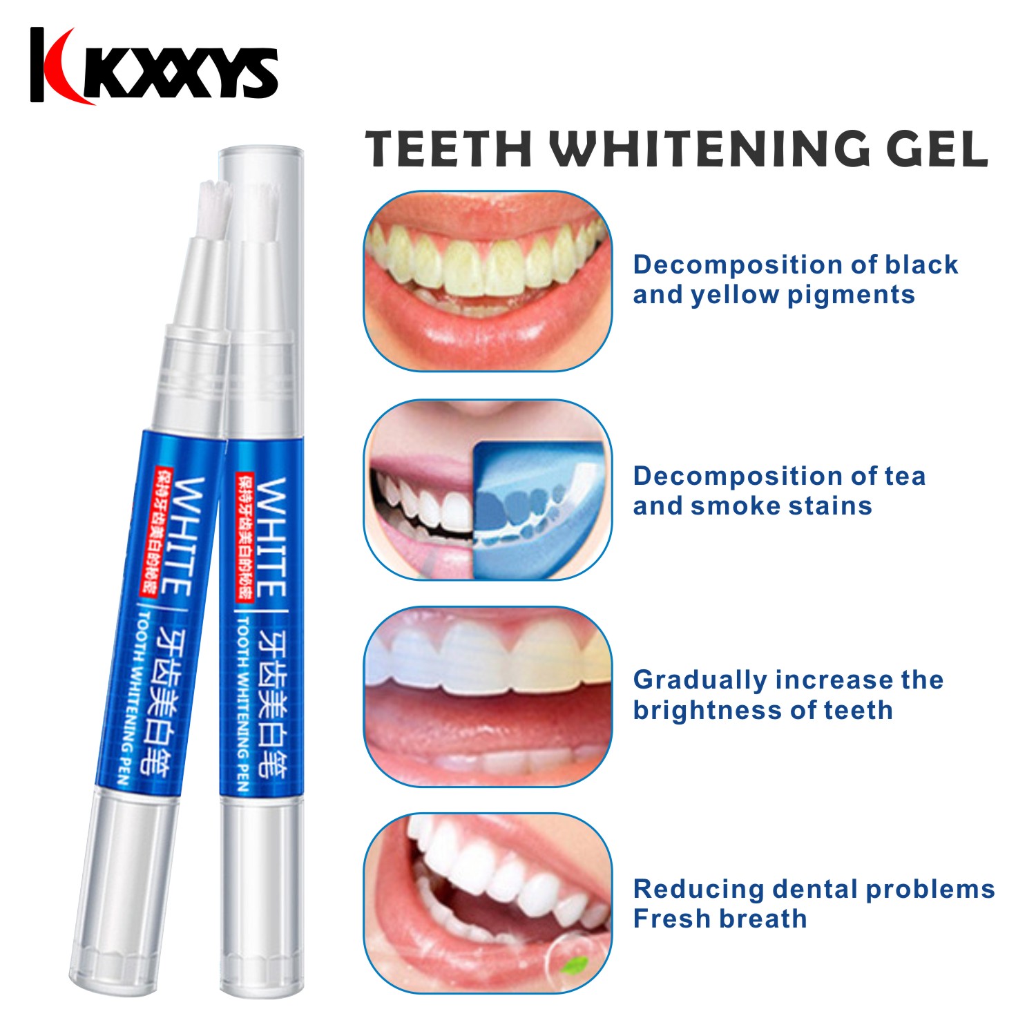 2pcs*3ml Popular White Teeth W - Teeth Whitening Gel Pen avaliação e preço
