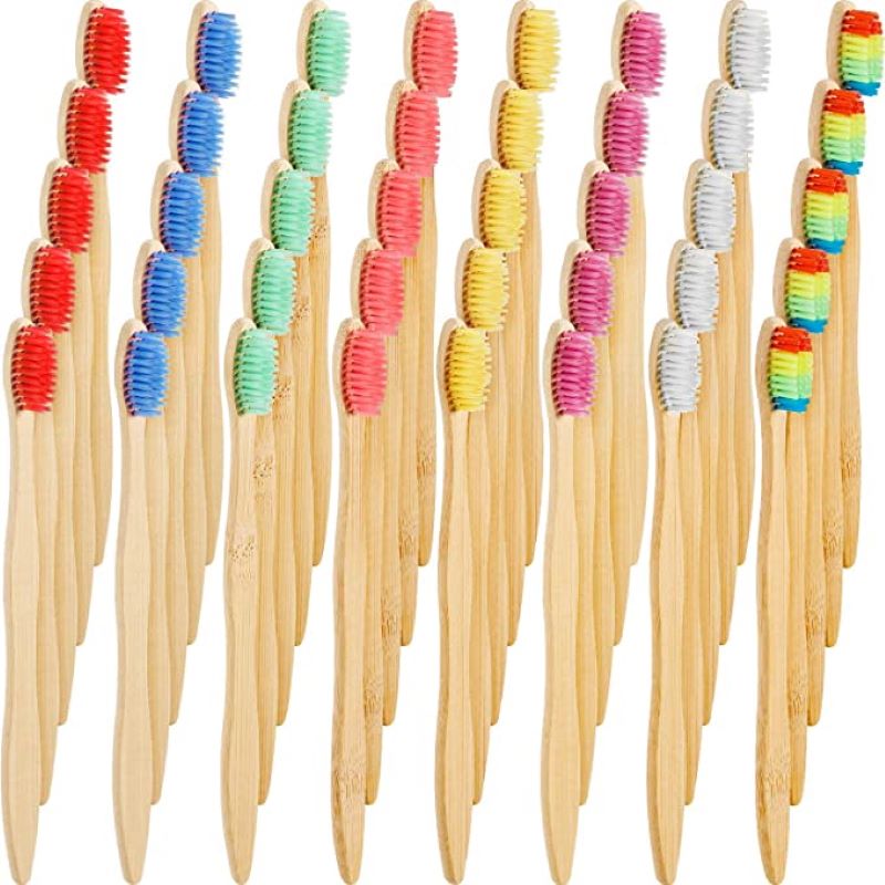 50/100PCS Colorful Natural Bam - Teeth Whitening Logo avaliação e preço