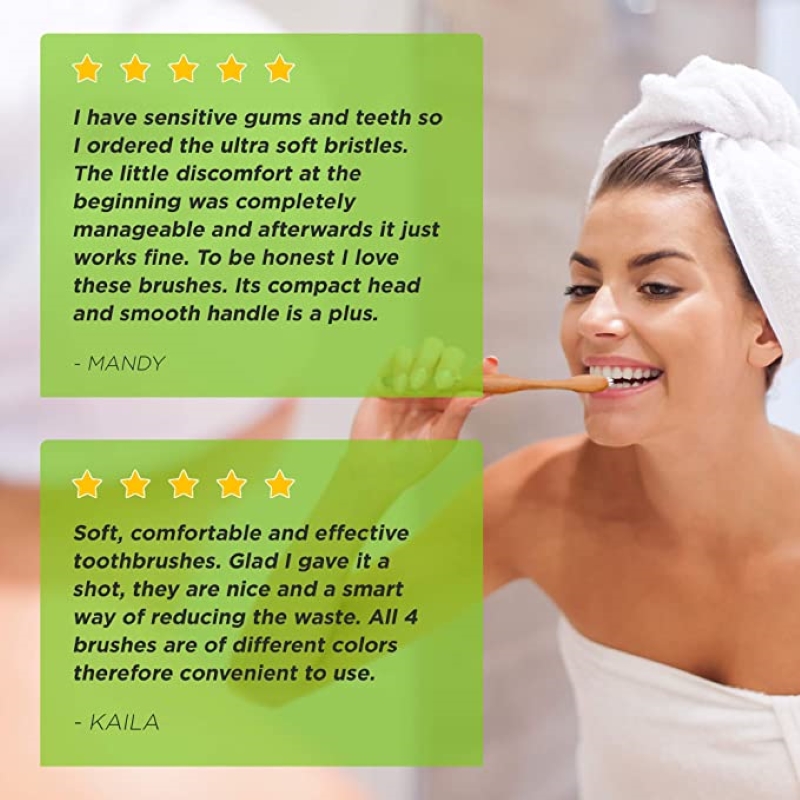 50/100PCS Colorful Natural Bam - Teeth Whitening Logo avaliação e preço