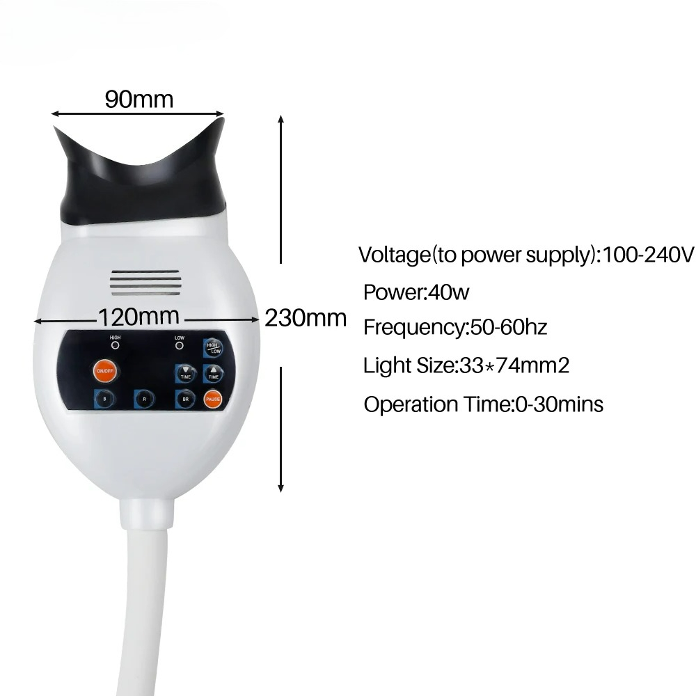 Adjustable 3 Colors LED Teeth  - Teeth Whitening Accelerator avaliação e preço