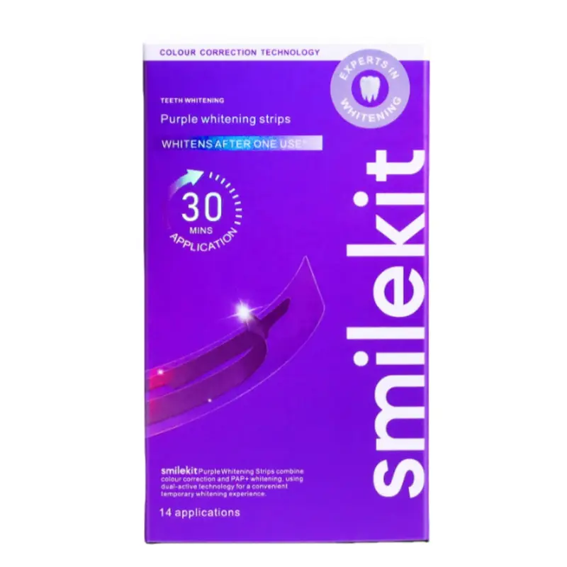 14 Pairs Purple Dental Strips  - Teeth Whitening Gel Pen avaliação e preço