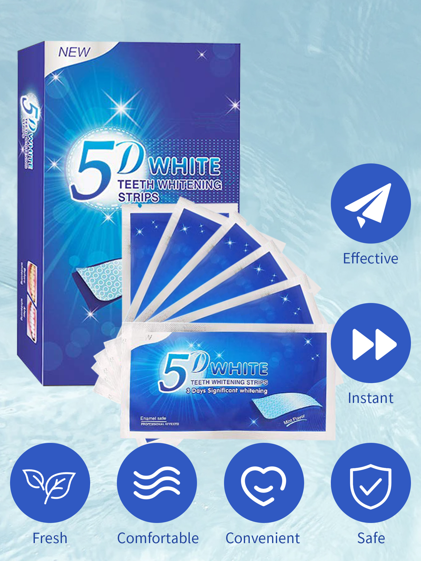 Teeth Whitening Strip 5D 9D Wh - Teeth Whitening At Home Kit avaliação e preço