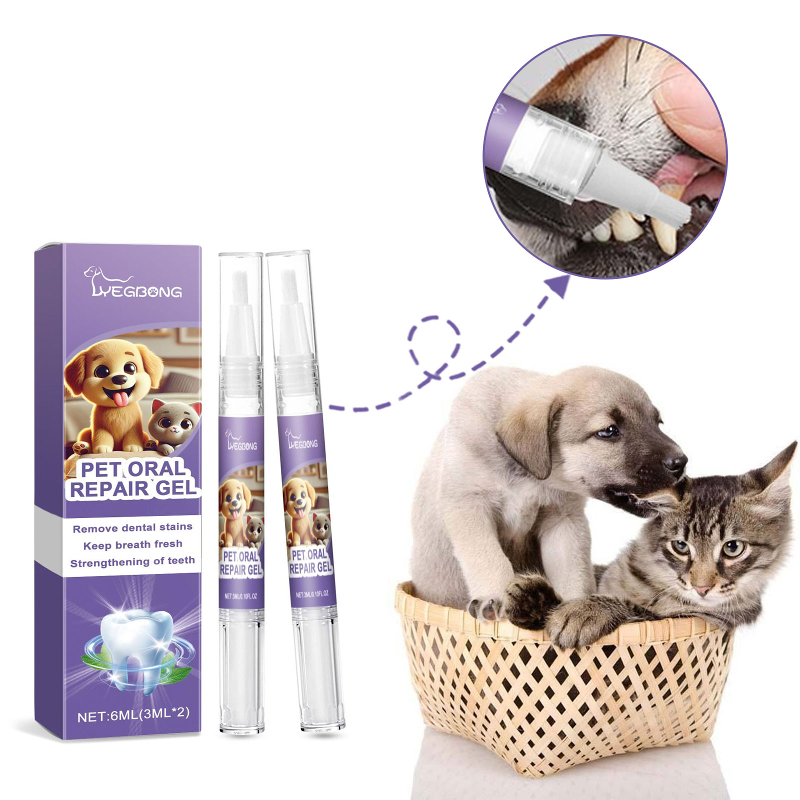 12pcs Pet Toothbrush Pen Denta - Teeth Whitening Gel Pen avaliação e preço
