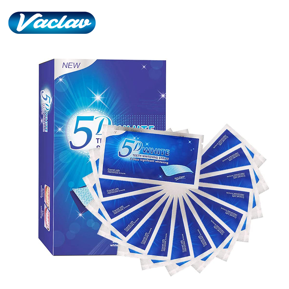 5D White Teeth Whitening Strip - Teeth Whitening With Hydrogen Peroxide avaliação e preço