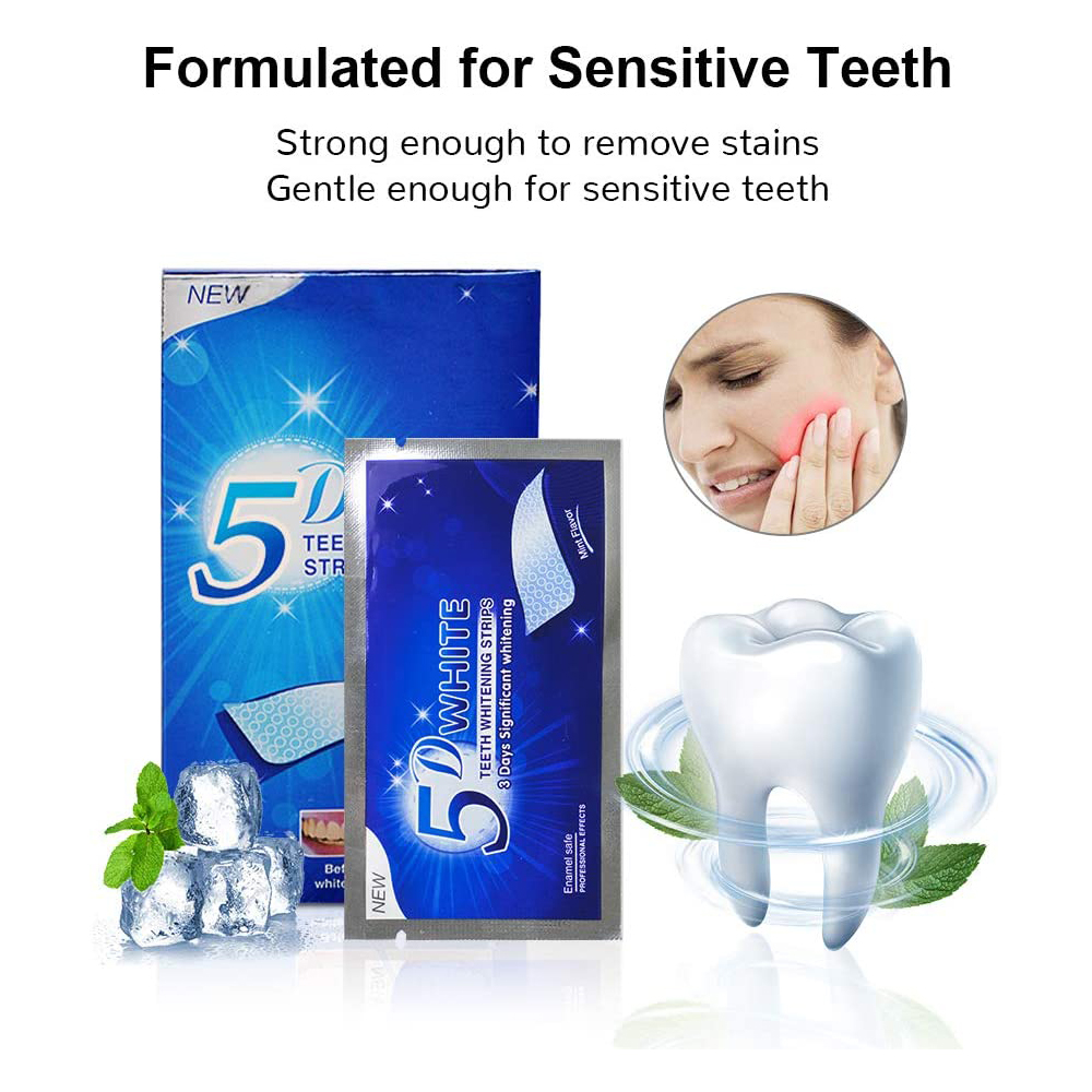 5D White Teeth Whitening Strip - Teeth Whitening With Hydrogen Peroxide avaliação e preço