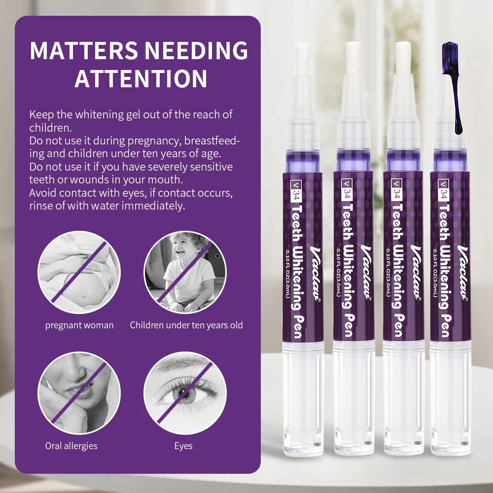 Vaclav V34 Purple teeth whiten - Teeth Whitening With Hydrogen Peroxide avaliação e preço