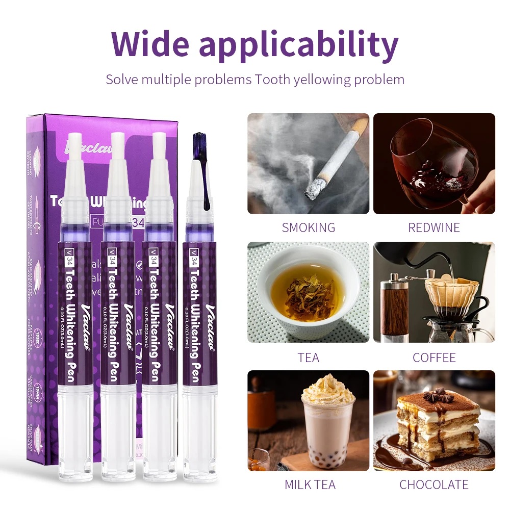 Vaclav V34 Purple teeth whiten - Teeth Whitening With Hydrogen Peroxide avaliação e preço